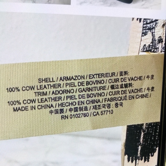 KATE SPADE MYA black 100% Cow Leather Reversible black/animal print tote bag. - Picture 14 of 16